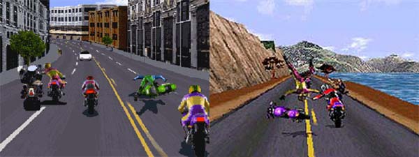 Capturi din jocurile Road Rash