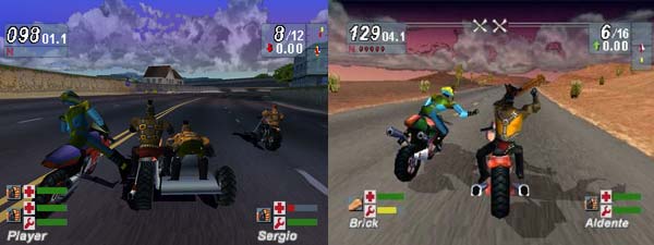 Capturi din jocurile Road Rash